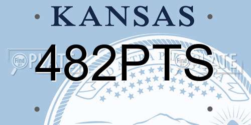 482PTS Kansas License Plate