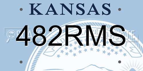 482RMS Kansas License Plate