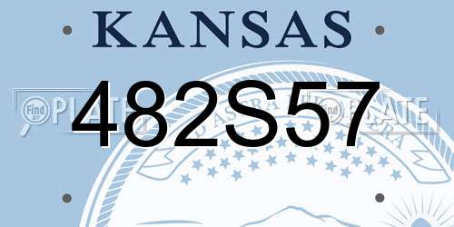 482S57 Kansas License Plate