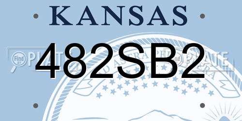 482SB2 Kansas License Plate
