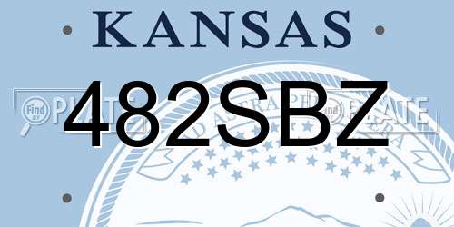 482SBZ Kansas License Plate