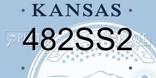 482SS2 Kansas License Plate