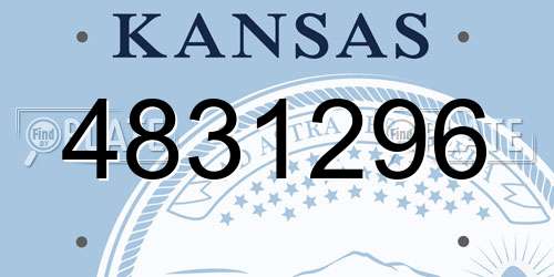 4831296 Kansas License Plate