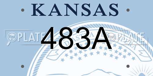 483A Kansas License Plate