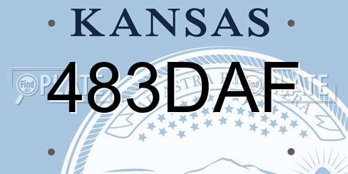 483DAF Kansas License Plate