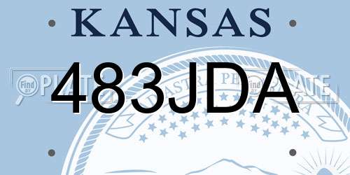 483JDA Kansas License Plate
