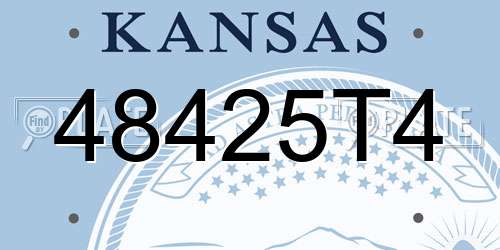 48425T4 Kansas License Plate