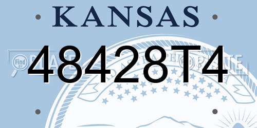 48428T4 Kansas License Plate