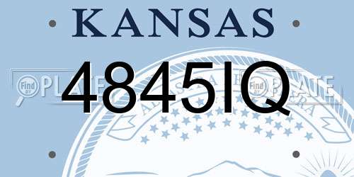 4845IQ Kansas License Plate