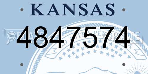 4847574 Kansas License Plate
