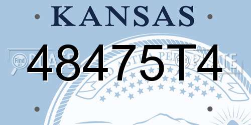 48475T4 Kansas License Plate
