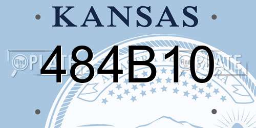 484B10 Kansas License Plate