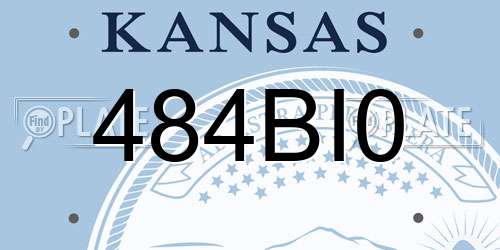 484BI0 Kansas License Plate