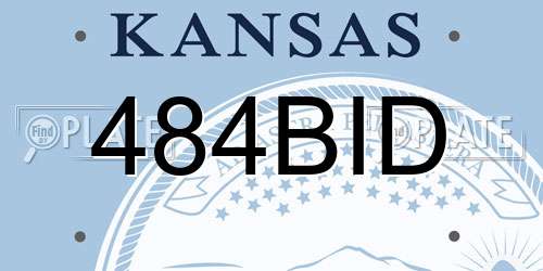 484BID Kansas License Plate