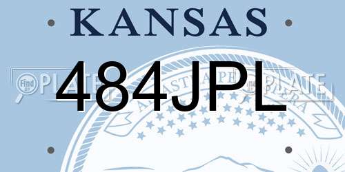 484JPL Kansas License Plate