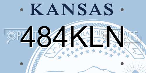 484KLN Kansas License Plate