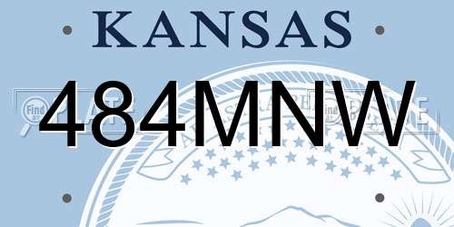 484MNW Kansas License Plate