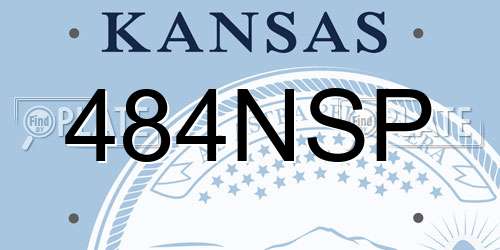 484NSP Kansas License Plate