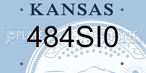 484SI0 Kansas License Plate
