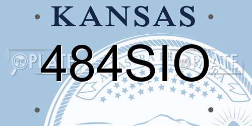 484SIO Kansas License Plate