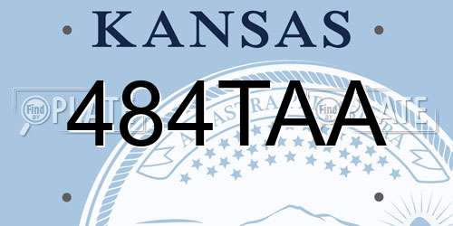 484TAA Kansas License Plate