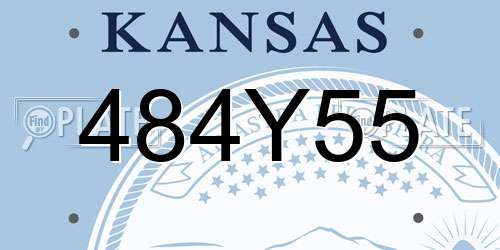484Y55 Kansas License Plate