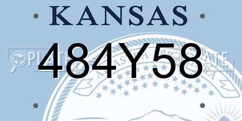 484Y58 Kansas License Plate
