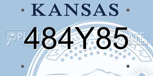 484Y85 Kansas License Plate