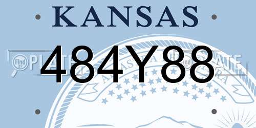 484Y88 Kansas License Plate