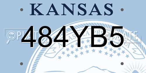 484YB5 Kansas License Plate