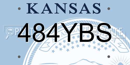 484YBS Kansas License Plate