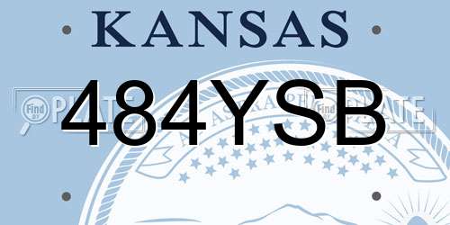 484YSB Kansas License Plate