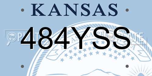 484YSS Kansas License Plate
