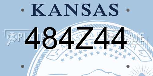484Z44 Kansas License Plate