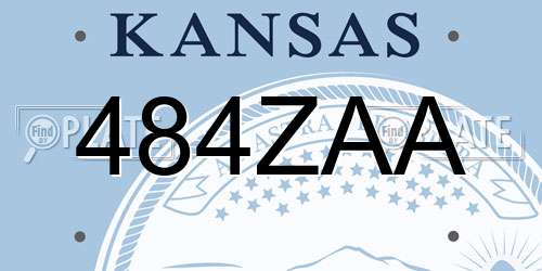 484ZAA Kansas License Plate