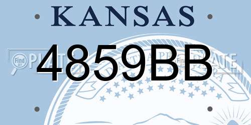 4859BB Kansas License Plate