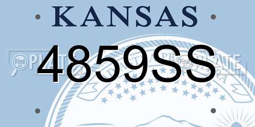 4859SS Kansas License Plate
