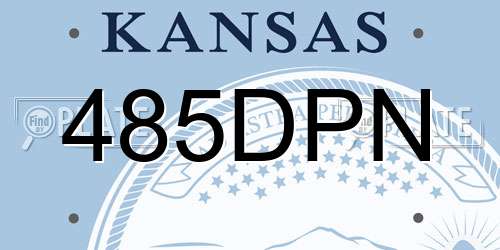 485DPN Kansas License Plate