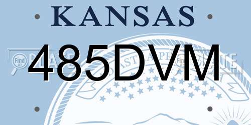 485DVM Kansas License Plate