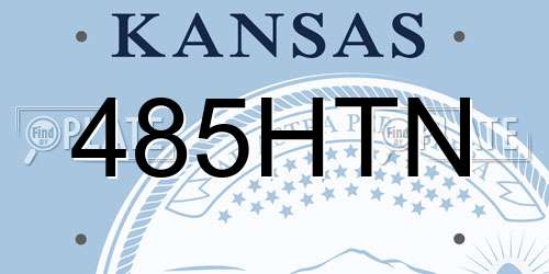 485HTN Kansas License Plate