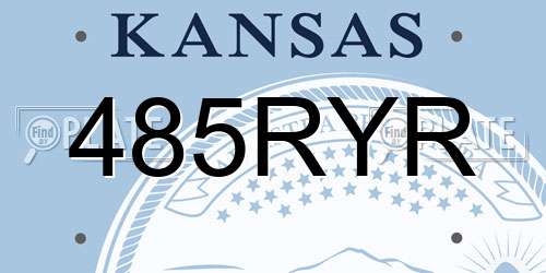 485RYR Kansas License Plate
