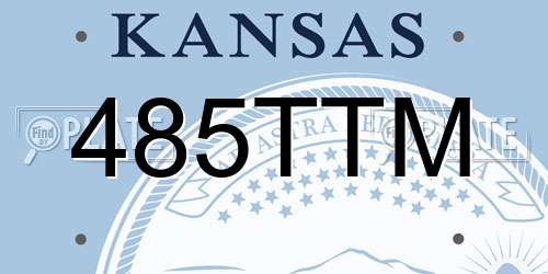485TTM Kansas License Plate