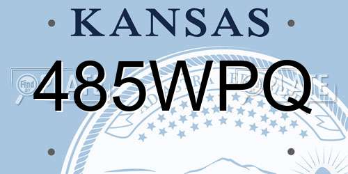 485WPQ Kansas License Plate