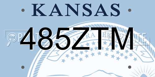485ZTM Kansas License Plate