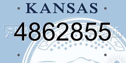 4862855 Kansas License Plate