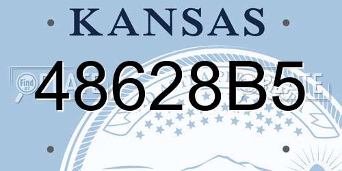 48628B5 Kansas License Plate