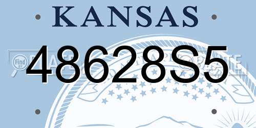 48628S5 Kansas License Plate
