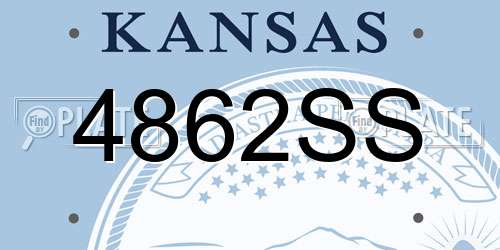 4862SS Kansas License Plate