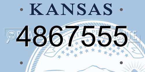 4867555 Kansas License Plate