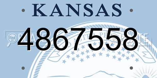 4867558 Kansas License Plate